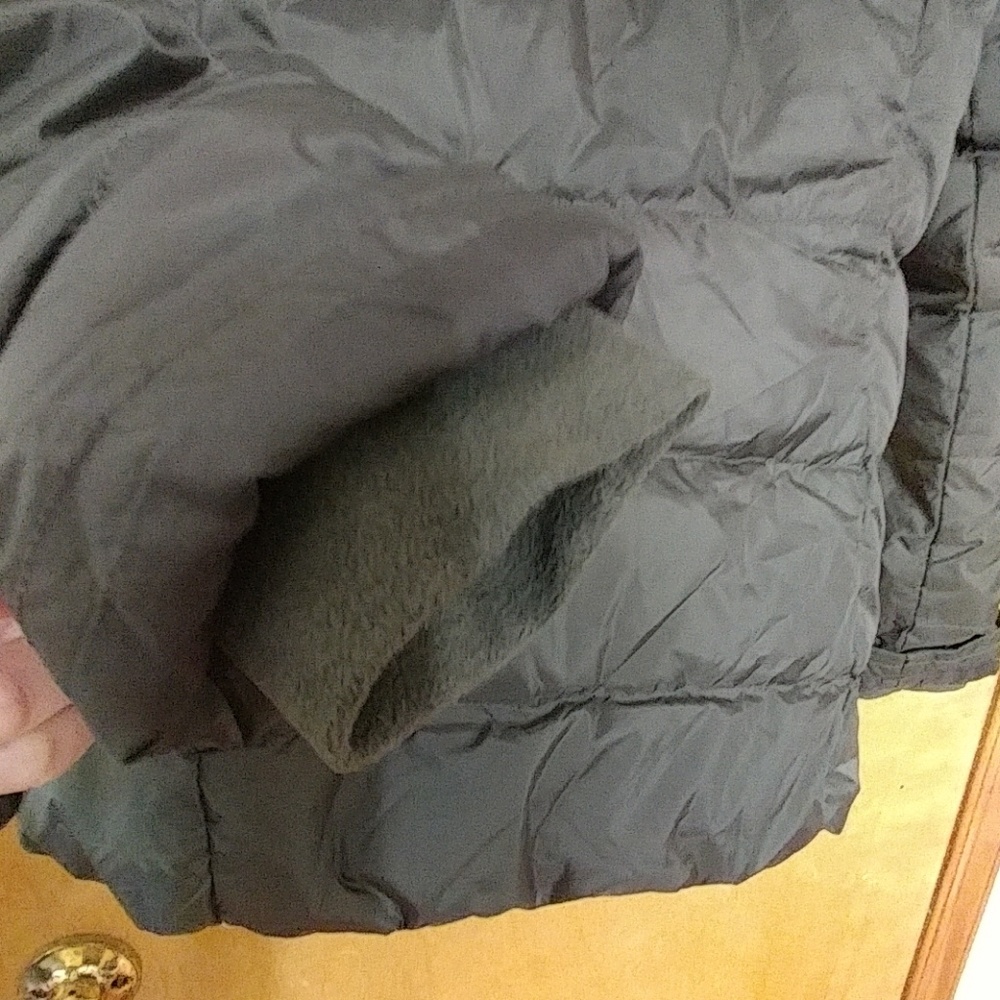 Olive green down winter jacket - Picture 4 of 4